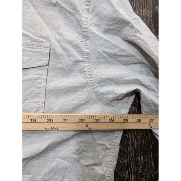pd&c Shirt Mens 2XL Gray Long Sleeve Button Down Stretch Fabric Casual Top - Picture 6 of 7